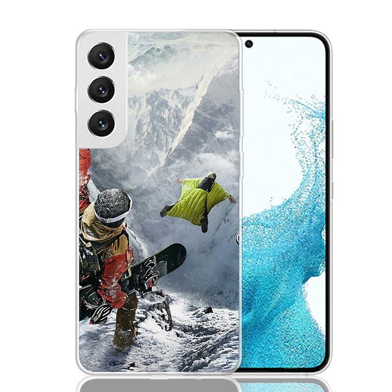 Adventure Snowboarding Extreme Phone Case For Samsung Galaxy S26 S25 Edge S24 S23 FE S22 Ultra S21 Plus S20 + Fundas Cover Coque