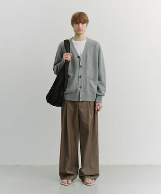 Deonseuteupomaen Boyfriend Knit Cardigan_Unisex_Udsw6A102_Melange Gray
