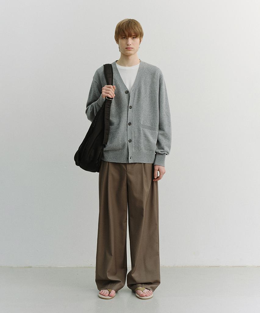 Deonseuteupomaen Boyfriend Knit Cardigan_Unisex_Udsw6A102_Melange Gray