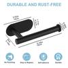 Stainless Steel Paper Towel Holder Adhesive Toilet Roll Paper Holder No Hole Punch Kitchen Bathroom Toilet Lengthen Storage Rack