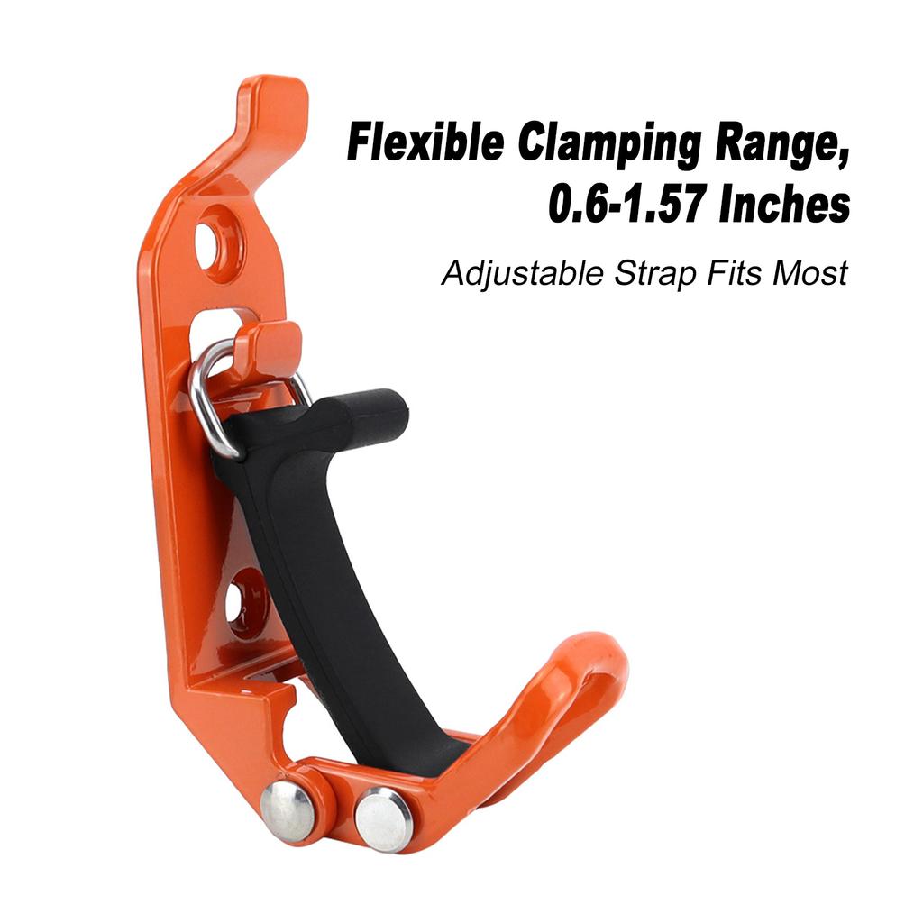 2pcs Heavy Duty Metal Rubber Clamp for Digging Implement Hatchet Water Pipe Adjustable Anti Slip Tool Holder with Non