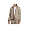 Under Armour UA Unstoppable Logo Printed Fleece Hooded Long Sleeve Jacket Women Jackets Khaki 1379842-203