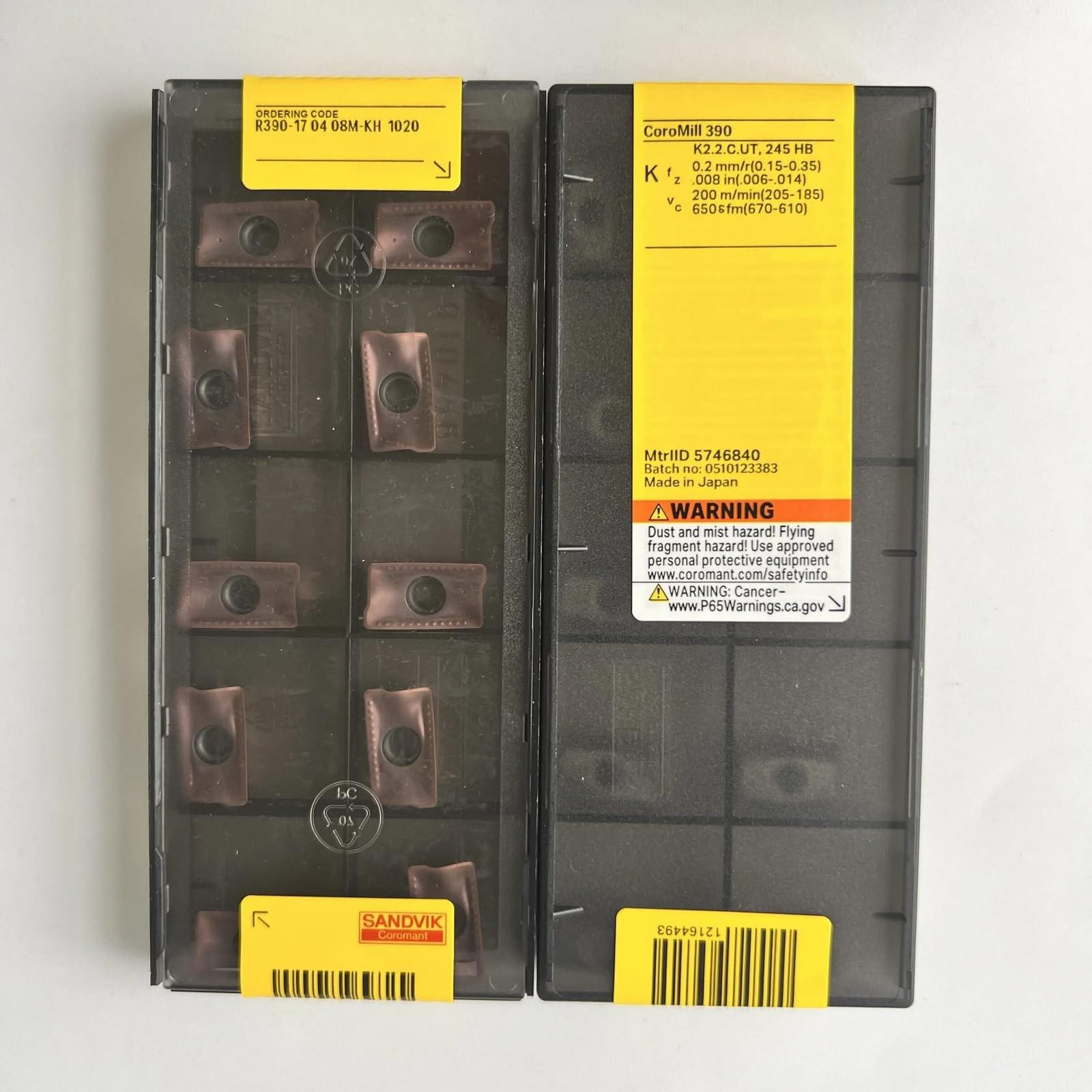 

Original Sandvik / R390-170408M-KH 1020 / CNC lathe carbide blade 10 Pcs