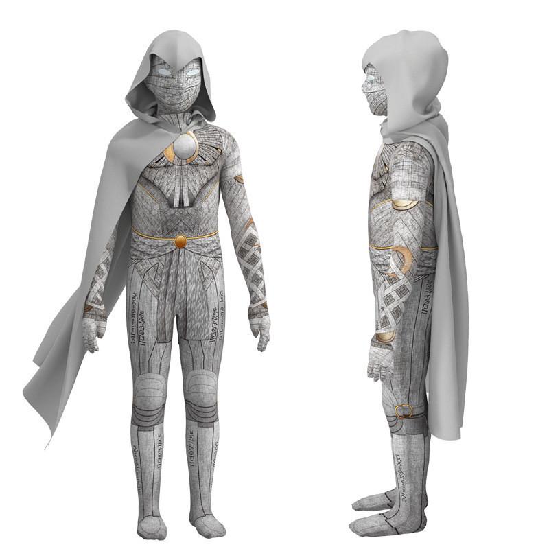 Costume da Supereroe Moon Knight Marvel per Bambini Tuta e Mantello Marc Specto