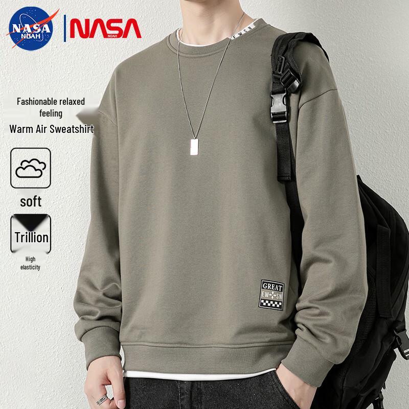 

NASA NOAH Men s Crewneck Fake Two-Piece Sweatshirt 3XL
