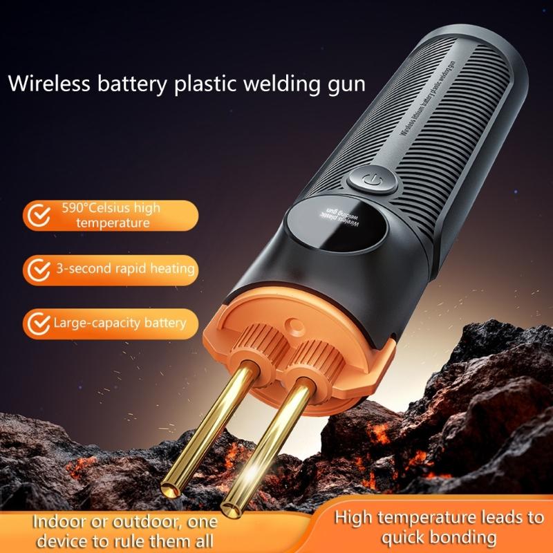 Highly speed 590℃ Plastic Welding Guns For Automotive Bumpers Welder Builts In 4000mAh Battery And Illuminated Work Area