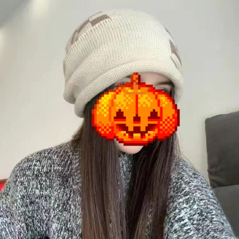 Fashion Keep Warm Drawstring Knitted Hat Warm Pullover Cap Cold Proof Ear Protection Hat Autumn Winter Cold Weather