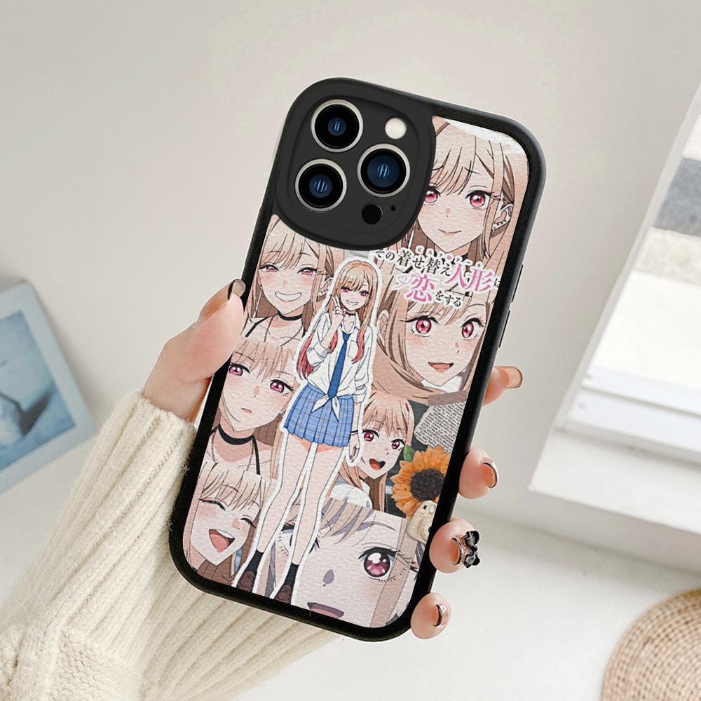 Anime My Dress Up Darling Marin Kitagawa Phone Case for Iphone 14 13 11 12 Pro 14 MAX 13 12 MiNi 7 8 Plus XS XR Lambskin Covers