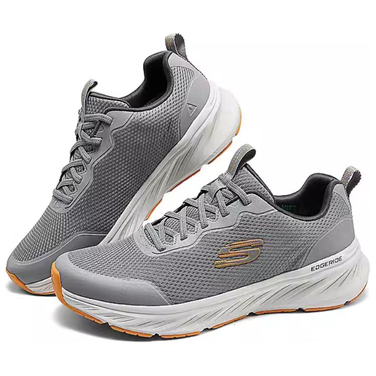 Skechers Sport Low Top Casual Running Shoes Men Sneakers Gray Orange 232835-GYOR