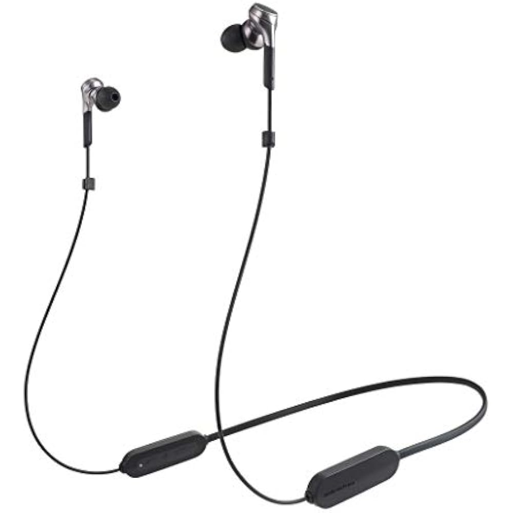 Audio-Technica ATH-CKS660XBT GM Wireless Earbuds, Bluetooth, Deep Bass (SOLID BASS), with Microph...