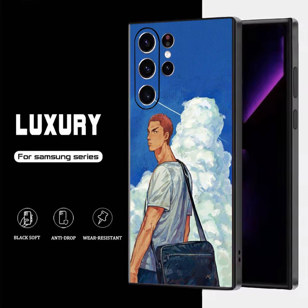 

S-Sakuragi-Hanamichi comics Phone Case For Samsung S25,S24,S23,S22,S21,S20,S10,Ultra,Plus,Lite,FE,Soft Silicone Black Cover SamsungS23plus5G