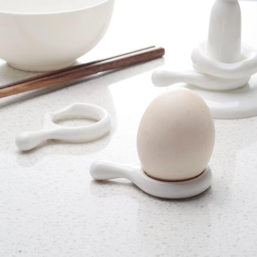 6pcs Set  Egg Stand Ceramic Chopstick Holders Spoon Rest Chopstick Stand  Kitchenware for Dining Table Decoration Home Ornament