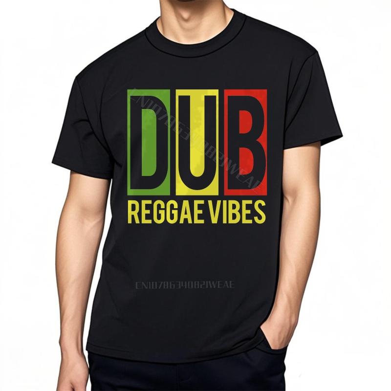 100% Cotton Tshirt for Man Dub Reggae Vibes Colors Soft Short Sleeve Shirt Trendy Short Sleeve Short Sleeve Shirt
