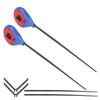 2 Set Winter Portable Mini Ice Fishing Pole Simple Fishing Rod Device Accessories KitBlue