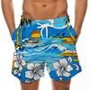 Fashion Men's Strapped Hawaiian Beach Fit Sport Casual Shorts Pants