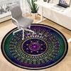 1pc Mandala Design Office Round Area Rug, Under Office Chairs Bedroom Living Room Home Decor, Room Deco, Available in Various Sizes