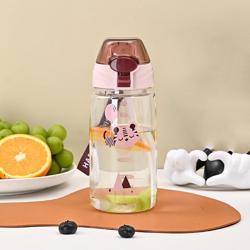 

550 мл/650/750 мл Детская бутылочка для питья с трубочкой для детского сада, креативная пластиковая бутылка с утиным клювом для самых маленьких 550ml розовый