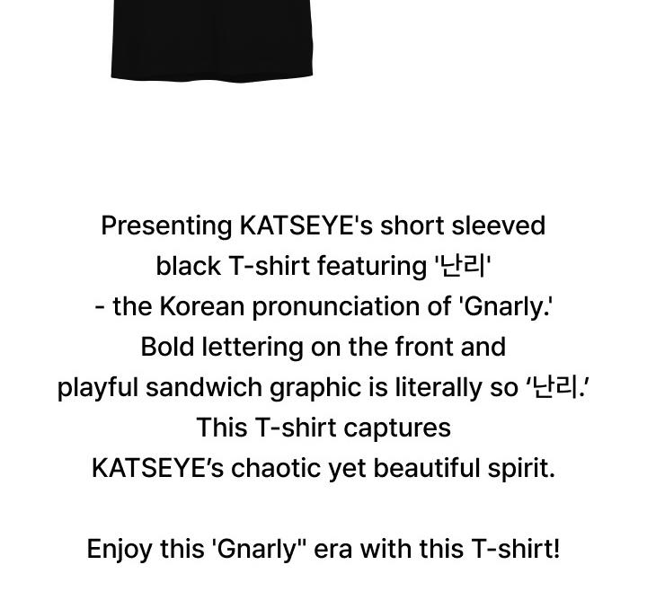 (T-Shirt : Schwarz) KATSEYE [Gnarly] OFFIZIELLES Merchandise