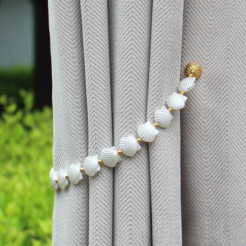 Shell Rose Exquisite Window Screen, Curtain Magnetic Attraction, Curtain Buckle, Non-punching Magnetic Curtain Strap