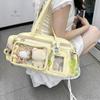 Ny Y2K Koncert Ita Taske JK Stor Kapacitet Skuldertaske Sød Pige Gennemsigtig Rygsæk Udstilling DIY Emblemdisplay Crossbody Taske