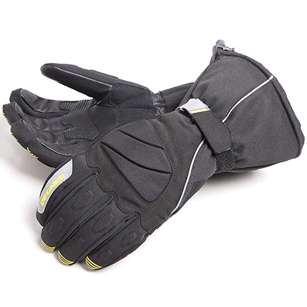 

DEGNER Gauntlet and Size S Gloves, Spring, Autumn, Winter, Black/Yellow, (WG-43)
