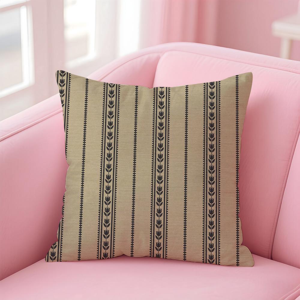Stripes Cushion Cover Comfortable Reversible Pillow Cover Ideal for Car Sofa Bedroom Beyond