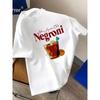 Comfortable Short-Sleeved T-Shirt for Summer Featuring a Negroni Design from The Italian Aperitif Club