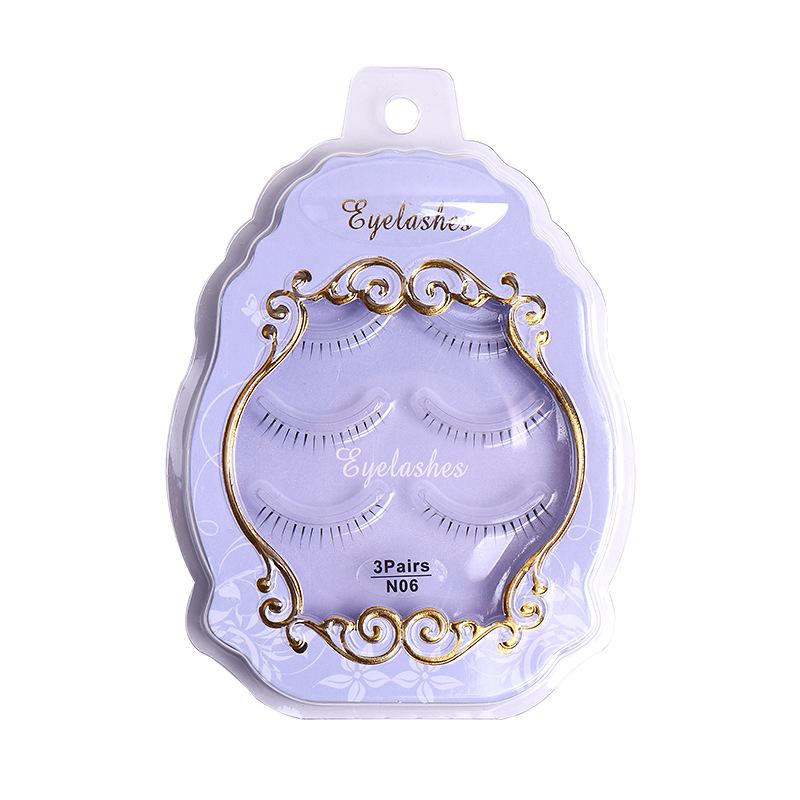 Novice Grafting False Eyelashes Natural Simulation 3 Pairs Of Cross-Curled Transparent Plain Super Soft Short