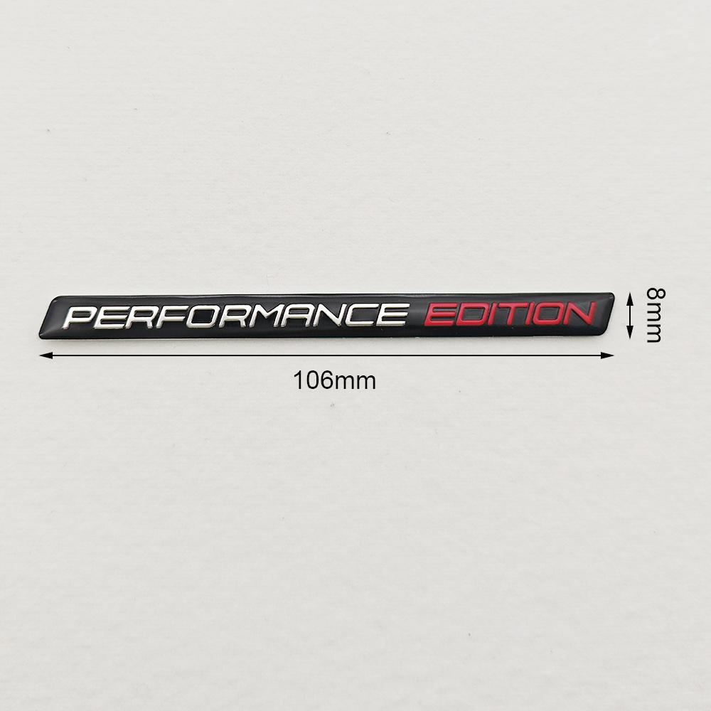 2PCS 3D Aluminium Performance Edition Emblem Car Logo Badge Decoration Rear Trunk Fender Sticker Decal Motorcycle Accessories Lzkpf00