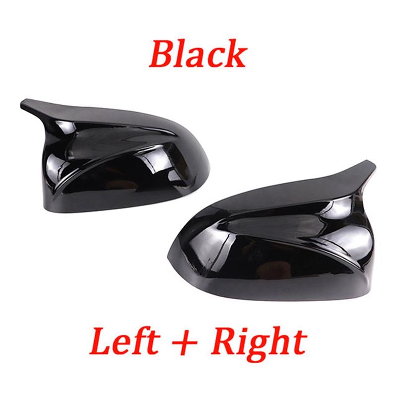 A51K-1 Pair Car Side Rearview Mirror Caps For BMW X3 G01 X4 G02 X5 G05 2018- Black Accessories