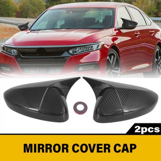 Carbon Fiber OX Horn Style Side Mirror Cover Cap For 2018- Honda Accord 10th