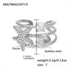 Qiong Yao 18k Gold-Plated Zircon Octopus Starfish Ring - Fashionable and Durable Index Finger Jewelry