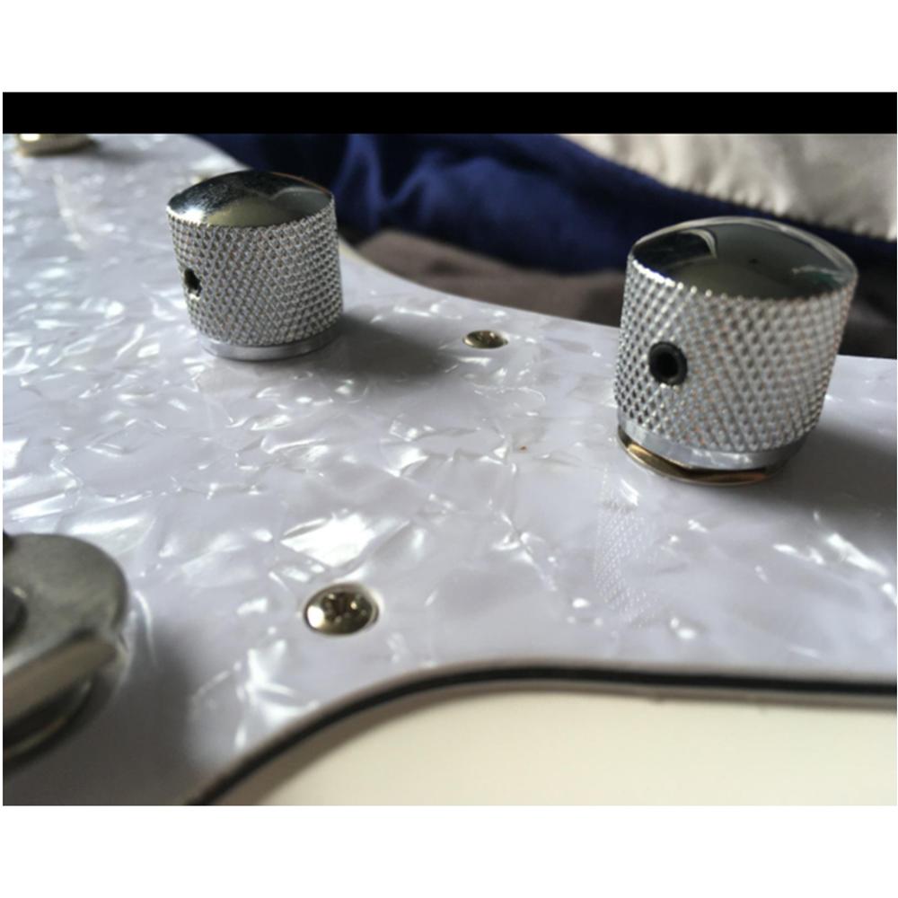 4Pcs Metal Potentiometer Dome Knob Control Knob Volume Audio Electric Guitar Bass Screw Type