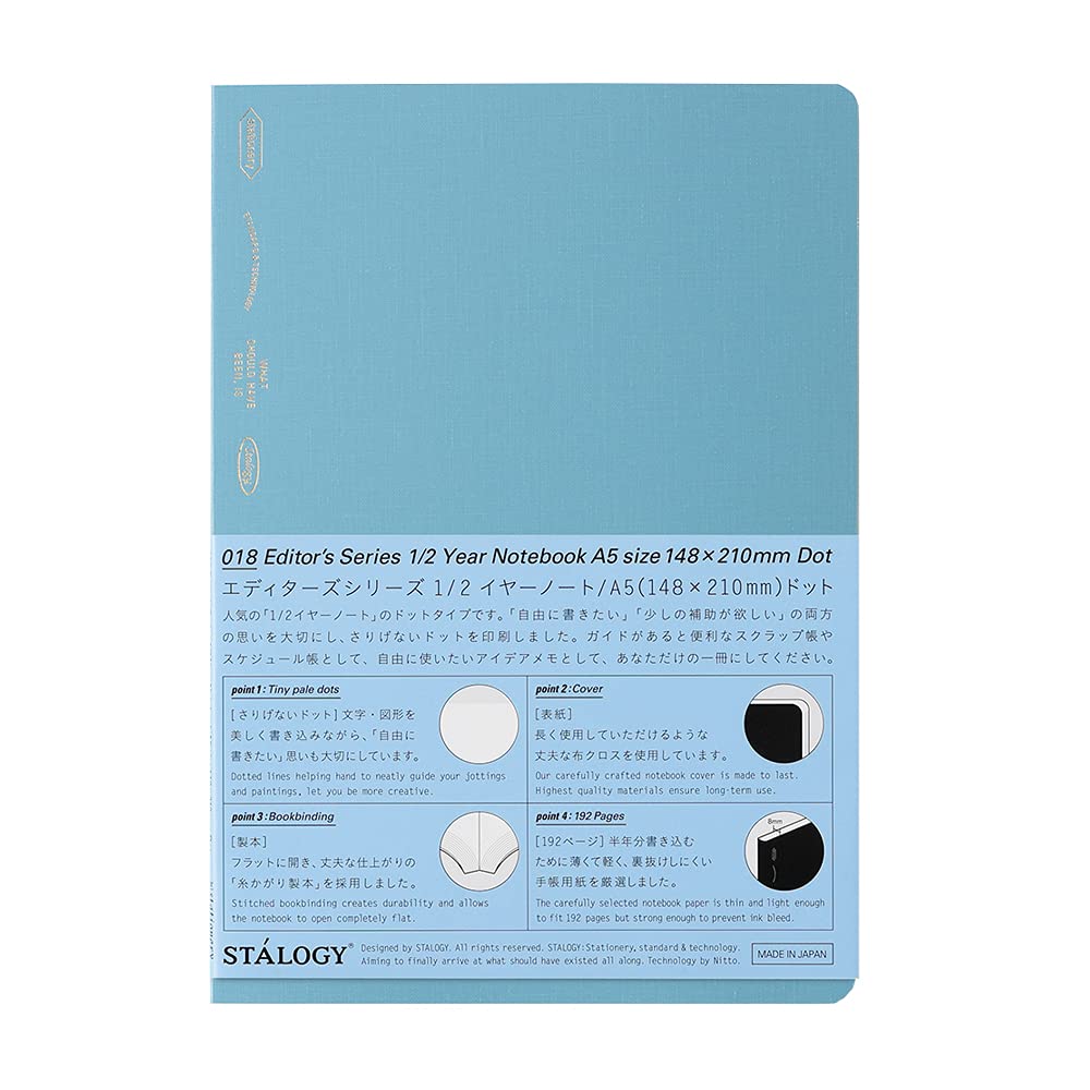 

Nitoms STALOGY Note Year Note A5 Dot Graph Blue S4153 1/2