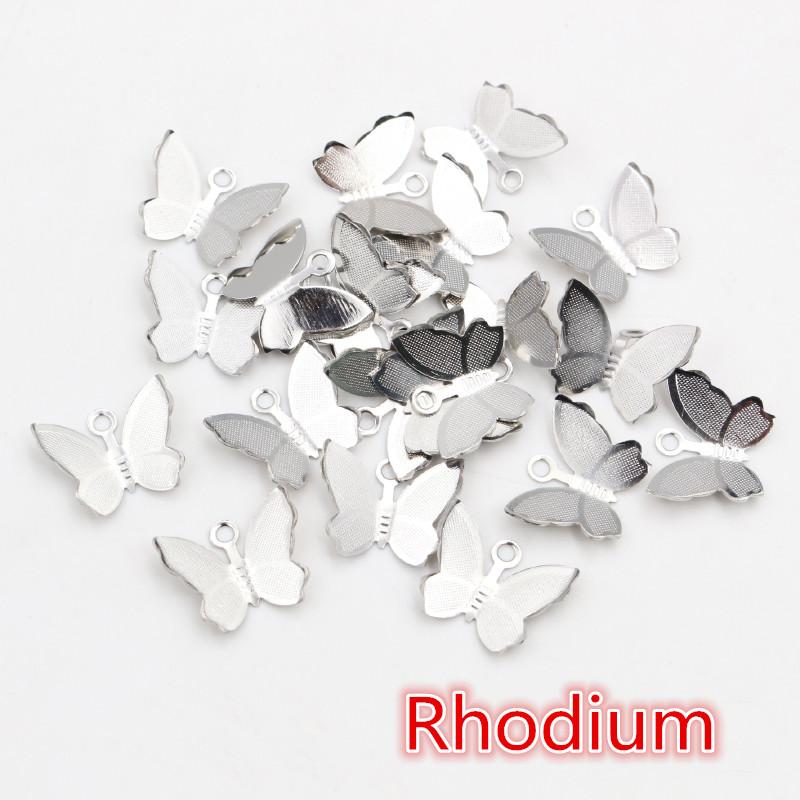 100pcs Metal Copper Small Butterfly Charms Pendant 11mmx13mm DIY Jewelry Accessories Findings for Necklace Bracelet Earrings