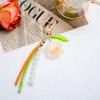 Women Girls Plastic Fashion Keychain Bag Pendants Beads Ornament Simulated Gift Key Rings Holders Decorative Accessories 6 Colors