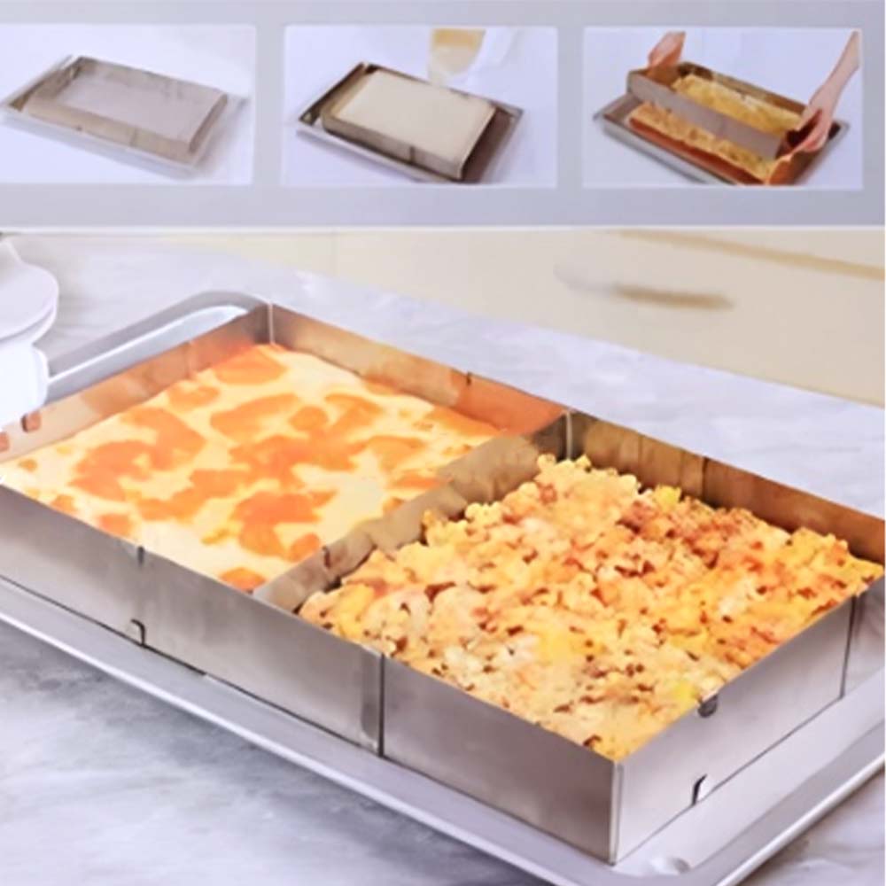 Retractable Adjustable Mousse Cake Ring Rectangle/Square Baking Mold Household Cake Mold  Dough