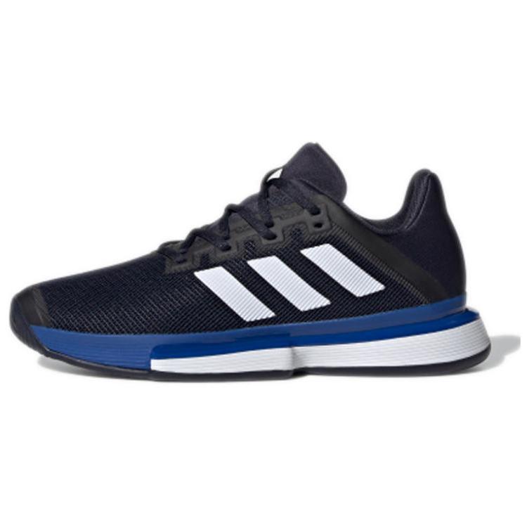

Adidas Solematch Bounce Breathable Lightweight Low top Running Shoes Unisex Black Blue EF2440 44⅔