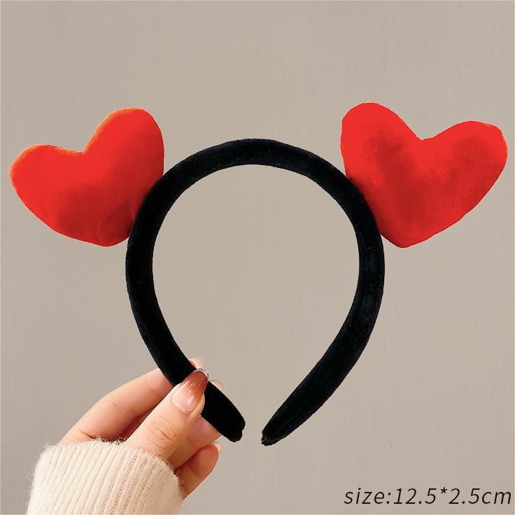 Retro Red Velvet High Crown Headband - Wide Edge Korean Influencer Style