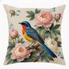 Floral Bird Print Doublesided Printed pillow cover Short plush Suitable living rooms bedrooms sofas throw cushion cover