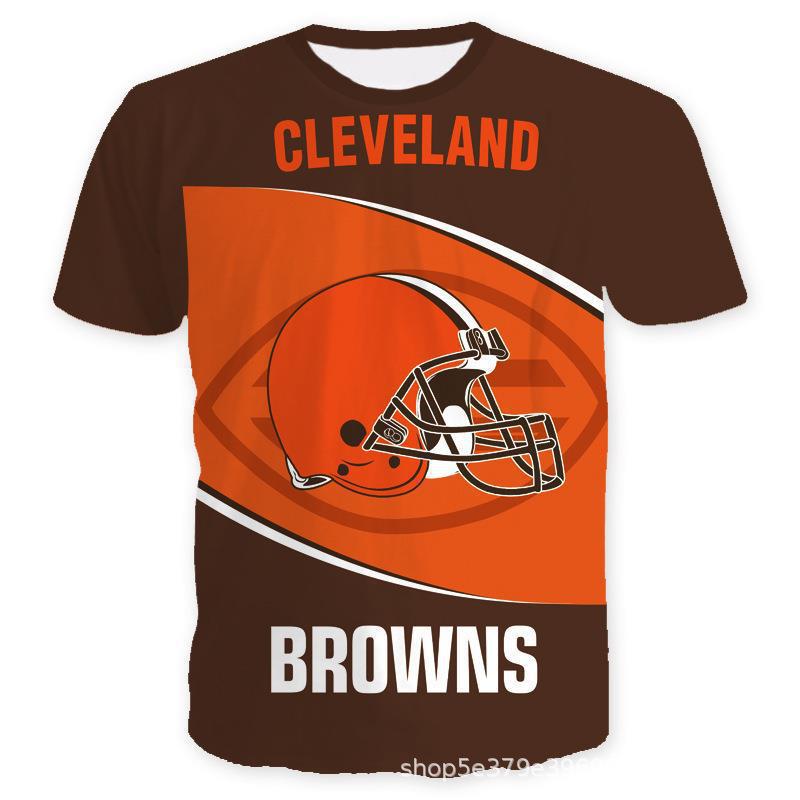 American Football Short Sleeved Men's 3D Digital Printed Sports NFL Sports Needle Eye T-shirt