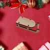 2Pcs With Rope Miniature Wooden Sleigh Model Handmade Sled Ornament  Gift