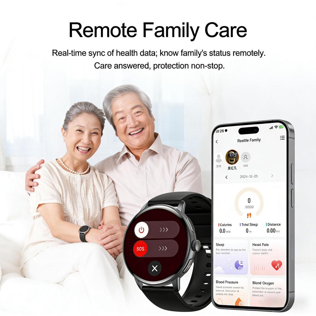SACOSDING AMOLED Screen Men Smart Watch  Health Monitoring AI Dial AI intelligent Q&A BT Calling Outdoor Sports Fitness Women Smartwatch
