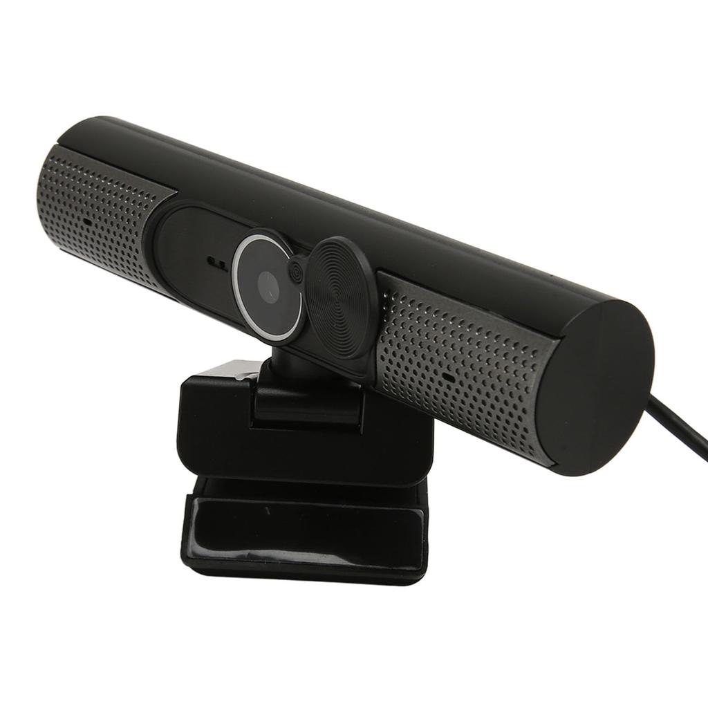 2K USB Webcam with Auto HiFi Speaker, No Reduction Mic, Plug and Play PC Camera for Video Chat on Desktop Laptop