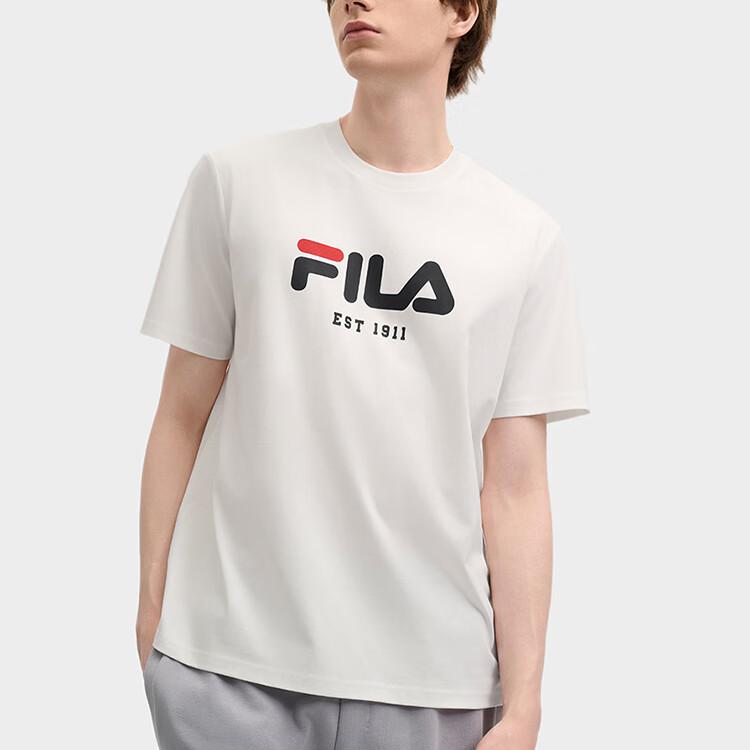 Fila Original King Bomb T-1911 Dopamine Color Block Breathable Comfortable Logo Print Short Sleeve T-Shirt Unisex Tops F51M519106F-WT