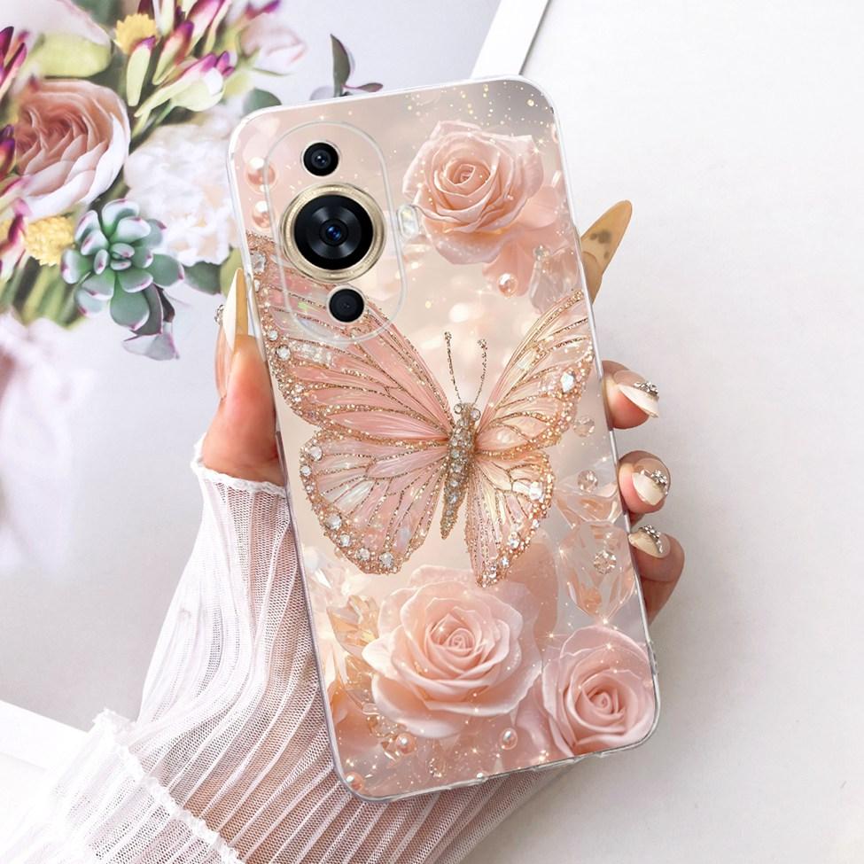 Clear Case For Huawei Nova 11 Pro Cover Aesthetic Luxury Cute Fashion Flowers Funny Painted Casing For Huawei GOA-AL80 GOA-LX9
