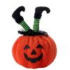 Halloween Decoration Witch Striped Legs Pumpkin Doll Creative Desktop Decor for Party Haunted House Horror Theme Living Room