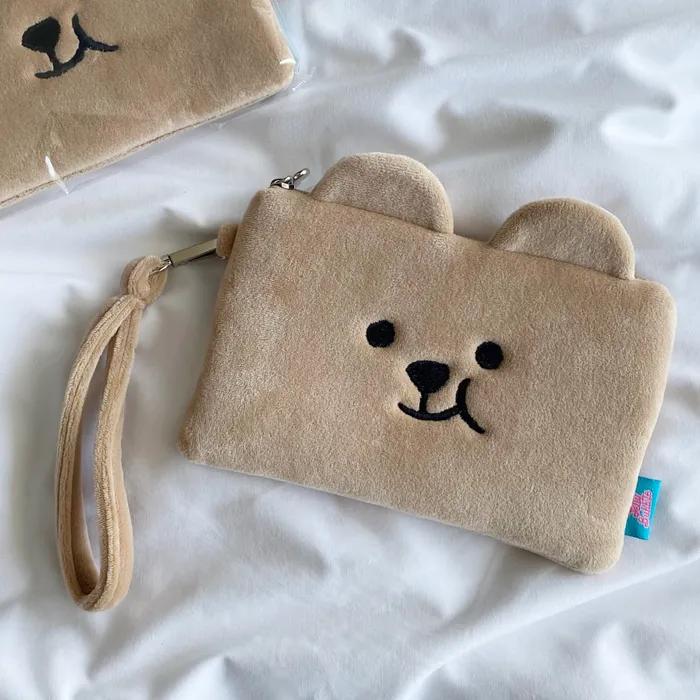 Panggom Square Pouch (2 Zippers) / Square Pouch Passport Wallet Strap