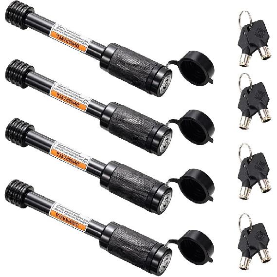 CZC AUTO Hitch Receiver Pin Lock, Trailer Receiver Lock With 5/8" Pin For Class III IV 2" And 2-1/2" Receiver, For Hitch Bike Rack Tray Ball Tow Rope