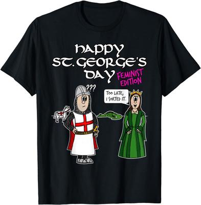 St Georges Day George Dragon Princess Feminist Edition Funny T-Shirt Classic T-shirt